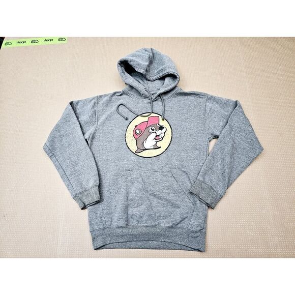 Buc-ee's Men's Gray Sweatshirt Pullover Hoodie Size Small - Picture 1 of 7